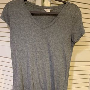 Gray V-neck